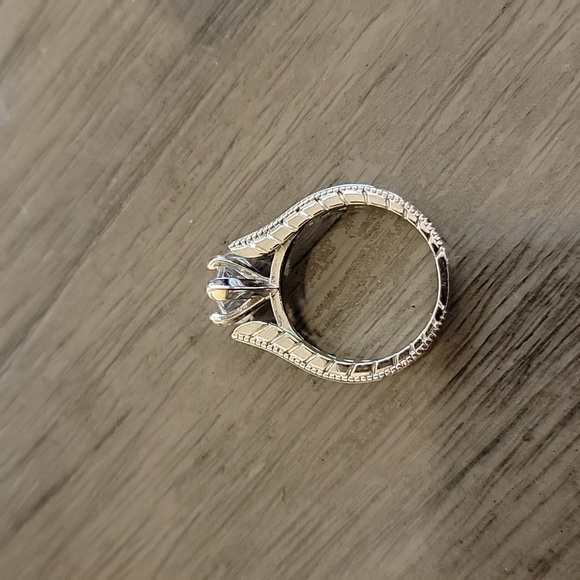 Faux Pear Shaped Diamond  & Ruby Accents - Picture 5 of 7